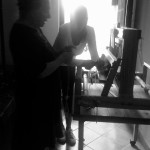 CampaCanapa 2014 - Prove di laboratorio tessile con signora Meoli di Cautano (Caat) - Foto di Daniela Facchiano