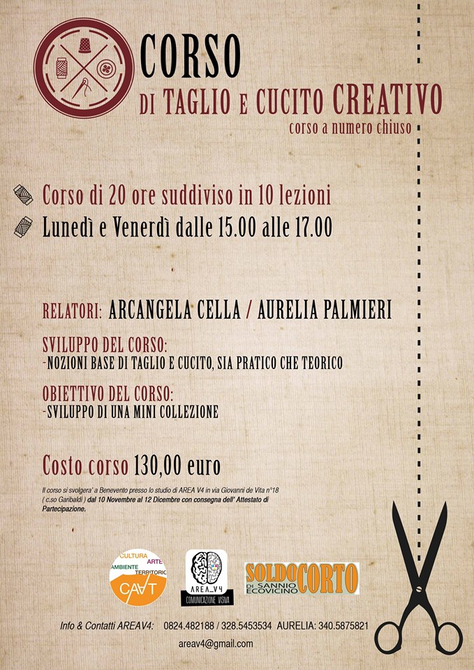 corso taglio e cucito creativo caat benevento
