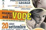 Diamo voce a chi non ha voce. Presentazione dello sportello psicologico e legale. A Telese Terme, 20 settembre. Coerenze:11/20